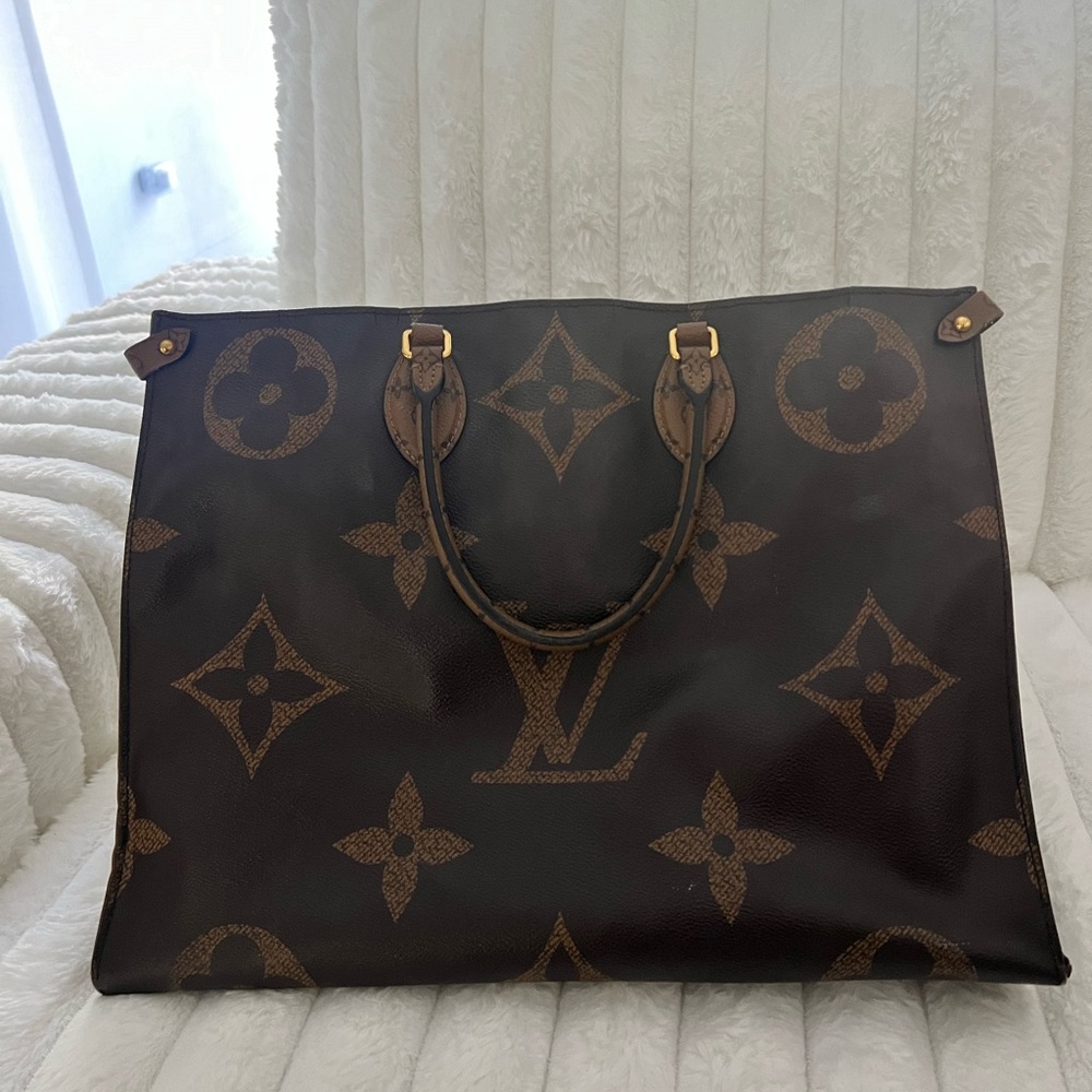 Louis Vuitton large Dark Brown Monogram Tote - Picture 3 of 16